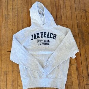 Jacksonville Beach JAX Light Gray Men’s Hoodie NWT
